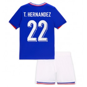 Frankrike Theo Hernandez #22 Hjemme skjorte til barn EM 2024 Kortermet (+ korte bukser)